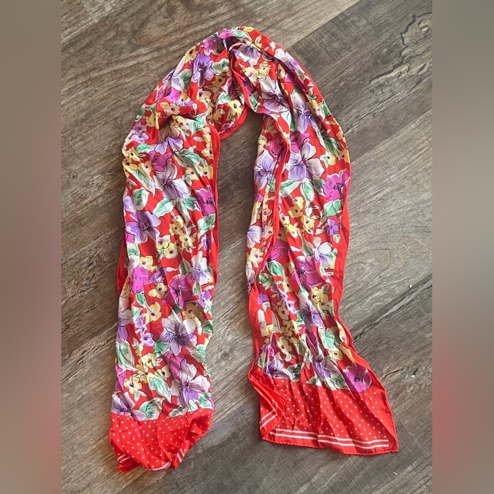 Final Price Vintage Honey 100% Silk Scarf